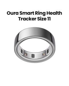 Oura Ring 4 Smart Ring Health Activity Tracker – Silver (Ring Size 11)| JZ90-54217-11