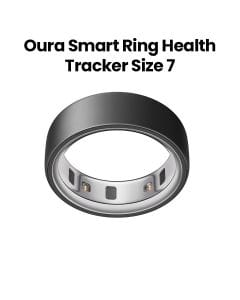Oura Ring 4 Smart Ring Health Activity Tracker – Stealth (Ring Size 7) | JZ90-54218-07