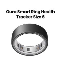 Oura Ring 4 Smart Ring Health Activity Tracker – Stealth (Ring Size 6) | JZ90-54218-06