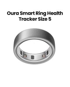 Oura Ring 4 Smart Ring Health Activity Tracker – Brushed Silver (Ring Size 5) | JZ90-54220-05