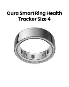 Oura Ring 4 Smart Ring Health Activity Tracker – Silver (Ring Size 4) | JZ90-54217-04