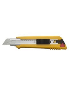 OLFA Professional Multi-Blade Cutter 18mm, Auto-Load Blade System, Durable Fiberglass-Reinforced Handle, Tool-Free Blade Change - Silver/Yellow - PL-1