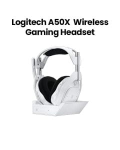 Logitech A50X Lightspeed Wireless Gaming Headset with Base Station – White | 939-002128