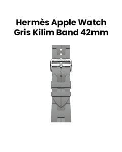 Hermès Apple Watch Band 42mm Fluoroelastomer for 40, 41 & 42mm Watch Cases | Gris Kilim