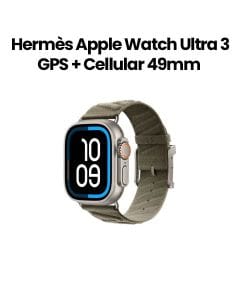 Hermès Apple Watch Ultra 3 GPS + Cellular 49mm Natural Titanium Case | Gris Titane En Mer