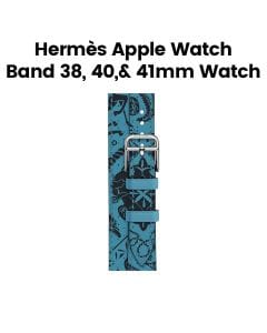 Hermès Apple Watch Band 42mm for 38/40/41mm Cases – Blanc/Noir| Animaaux Bandana