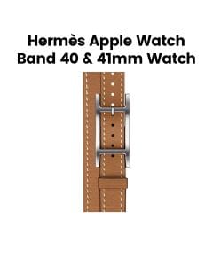 Hermès Apple Watch Band 42mm for 40/41mm Cases (Series 10) – Gold | Attelage Double Tour