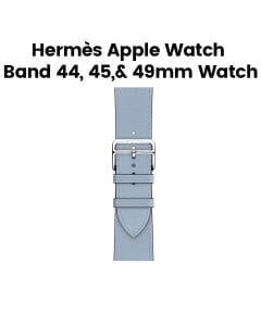 Hermès Apple Watch Band 46mm for 44/45/49mm Cases – Bleu Lin | Single Tour