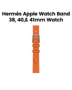 Hermès Apple Watch Band 42mm for 38/40/41mm Cases – Orange | Attelage Single Tour