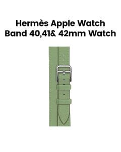 Hermès Apple Watch Band 42mm for 40/41mm Cases – Vert Criquet Attelage Double Tour