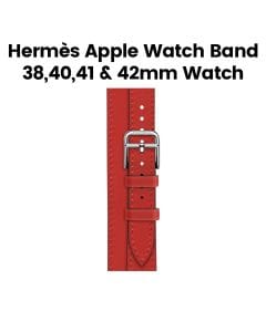 Hermès Apple Watch Band 42mm for 40/41mm Cases – Rouge Radieux Attelage Double Tour