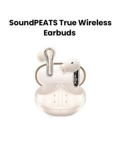 SoundPEATS True Wireless Earbuds BT 5.3, 40H Playtime, ENC, App Control |Clear Beige