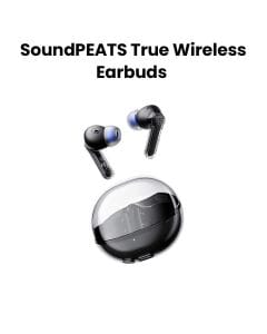 SoundPEATS True Wireless Earbuds BT 5.3, 40H Playtime, ENC, App Control |Clear Black