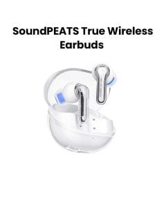 SoundPEATS True Wireless Earbuds BT 5.3, 40H Playtime, ENC, App Control |Clear White
