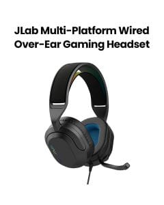 JLab Multi-Platform Wired Over-Ear Gaming Headset with Flip-Up Boom Mic 3.5mm – Black | GHNHTFALLRBLK4