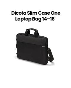 Dicota Slim Case One Laptop Bag 14–16″ – Black | D32092-RPET