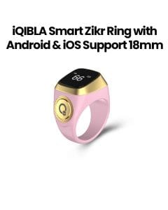 iQIBLA Smart Zikr Ring with Android & iOS Support 18mm – Pink | E01 ZIKR RING 18MM PNK