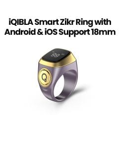 iQIBLA Smart Zikr Ring with Android & iOS Support 18mm – Violet | E01 ZIKR RING 18MM VLT