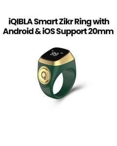 iQIBLA Smart Zikr Ring with Android & iOS Support 20mm – Green | E01 ZIKR RING 20MM GRN