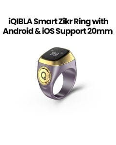 iQIBLA Smart Zikr Ring with Android & iOS Support 20mm – Violet | E01 ZIKR RING 20MM VLT