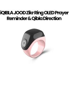 iQIBLA JOOD Zikr Ring OLED Prayer Reminder & Qibla Direction with Charging Case – Pink | J01 ZIKR RING JOOD PNK