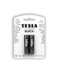 Tesla Alkaline AA Black+ Batteries LR6 1.5V – 2 Pack Long-Lasting Power for Remote Controls, Toys & Electronics | 8594183396613