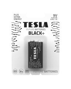 Tesla Alkaline 9V Black+ Battery 6LR61 – 1 Pack Long-Lasting Power for SmokeDetectors, Alarms, Toys & Electronics | 8594183396736