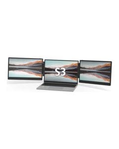 V2COM S3 14″ Full HD IPS Laptop Screen Extender – Dual Screen Productivity, USB-C/HDMI Plug & Play, Ultra-Slim Portable Design | Black - S3