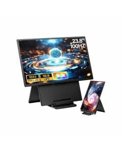 V2COM D1F 15.6″ Portable Triple Monitor for Laptops – Full HD IPS Displays, Multi-Screen Productivity, USB-C/HDMI Plug & Play | Black-D1F
