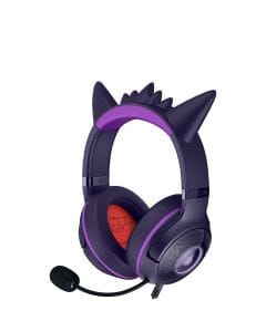 Razer Kraken Kitty V2 Wired USB Gaming Headset – Chroma RGB Kitty Ears, HyperClear Cardioid Mic & 7.1 Surround Sound – Pokémon Gengar Edition | RZ04-04730300-R3M1