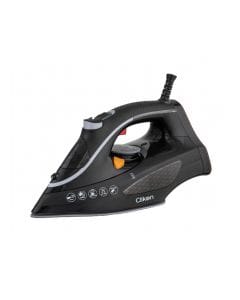 Clikon Steam Iron 2400W Ceramic Soleplate, Adjustable Steam Control, Anti-Drip & Self-Clean Function | Black - CK4140