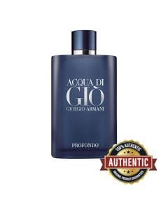 Armani Acqua di Giò Profondo Eau de Parfum for Men 200ml – Marine Notes, Green Mandarin, Lavender & Patchouli Aromatic Aquatic Fragrance