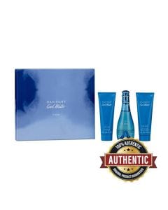 Davidoff Cool Water Woman Eau de Toilette Gift Set 100ml – Pineapple, Melon, Lotus, Lily & Musk Fresh Aquatic Fragrance