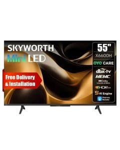 Skyworth 55-inch NEXO QD-Mini LED UHD Google TV 4K Smart TV HDR10 Dolby Audio Chromecast Voice Control | Black - 55X6600H