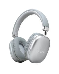 XCell HS-314 Wireless Headphones – Active Noise Cancelling, FM Radio, 15H Playtime, Over-Ear Design, Silver | XL-HS-314-ANC-15H-AIRMAX-SIL
