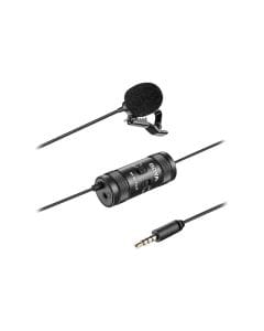 BOYA BY-M1 Pro II Lavalier Microphone – Omnidirectional Clip-On Mic, 3.5mm TRRS Output, Smartphone & Camera Compatible | Black – BY-M1 Pro II