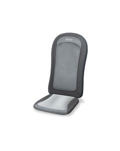 Beurer MG-206 Seat Massager – Shiatsu Back Massage, 3 Massage Zones, Switchable Heat Function, Removable Neck Cushion - Grey