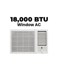 ALM Window Air Conditioner 1.5 Ton, 18,000 BTU, Rotary Compressor, 52 dB(A) Noise Level, 710 m/h Air Volume, R410A Refrigerant - White - ALMW-T18N