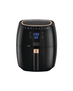 Black+Decker 7 In 1 Multifunction Digital AeroFry Air Fryer 1500W 8.6L, Digital Controls, Adjustable Temperature, 7 Preset Functions - Black/Gold - AF5539-B5