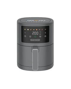 Black+Decker 8 In 1 Digital Air Fryer 1500W 3.5L, Rapid Air Convection Technology, Colored LED Display, 3 Beep Shake Reminder - Graphite - AF3550-B5