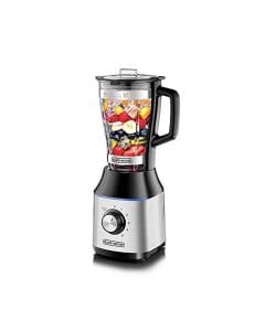 Black+Decker 700W High-Speed Premium Blender With Glass Jar, Cord Storage, 1.75L Capacity, 3 Speed Settings - Black/Silver - BX650G-B5