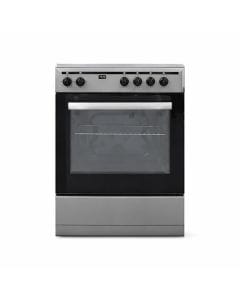 ALM Vitro Ceramic Free Standing Electric Cooker 60x60cm, 4 Hobs, Top And Bottom Heating Elements, Grill Function, 6 Cooking Functions - Silver - ALM-6060CS