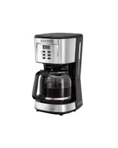 Black+Decker 900W 24-Hour Programmable Coffee Maker With 1.5L Glass Carafe, Keep Warm Feature For Drip Coffee And Espresso - Black/Silver - DCM85-B5