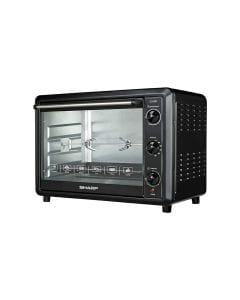 Sharp Electric Oven 60L, Convection And Rotisserie Functions, Adjustable Temperature Up To 230°C - Black - EO-60NK-3
