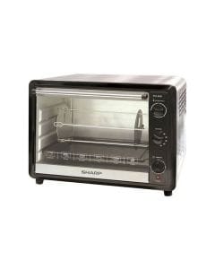 Sharp Electric Oven 60L, 3-Level Heating Settings, 4 Stainless Steel Heating Elements, Adjustable Temperature - Black - EO60K3