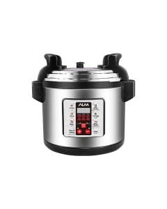 ALM Digital Electric Pressure Cooker 18L, Non-Stick Inner Pot, 5 Smart Cooking Programs, Adjustable Timer - Silver/Black - ALM-C-18L