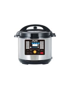 ALM 10-In-1 Digital Electric Pressure Cooker 12L, Non-Stick Double-Sided Coating, Digital Display, Time Control - Silver/Black - ALM-C-12L