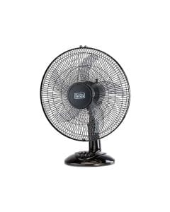 Black+Decker Desktop Fan 16 Inch, 60W Tropical Rated Motor, 5-Blade Design, 90° Wide Oscillation - Black - FD1620-B5