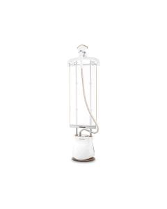 Black+Decker Twin Pole Vertical Garment Steamer 2400W, Fast Heating, 35g/min Steam Rate, 1.5L Tank, 6 Steam Levels - White - GST2400-B5