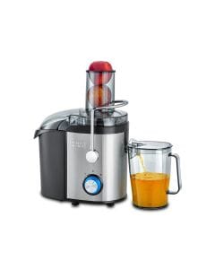 Black+Decker Juice Extractor 1.7L, 800W Copper Motor, Extra-Wide Feeding Chute, Large Pulp Container And Juice Jug - Silver - JE800-B5